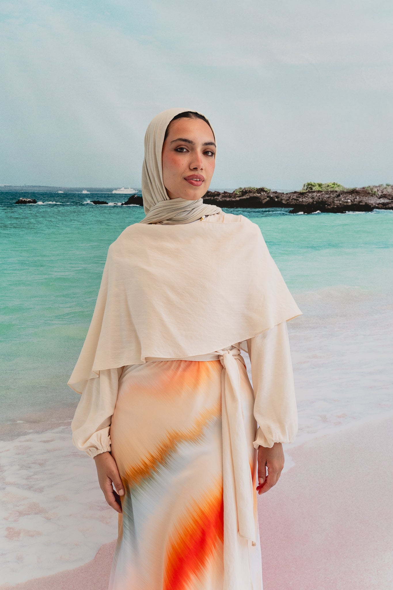 Salty Tie Top in Beige