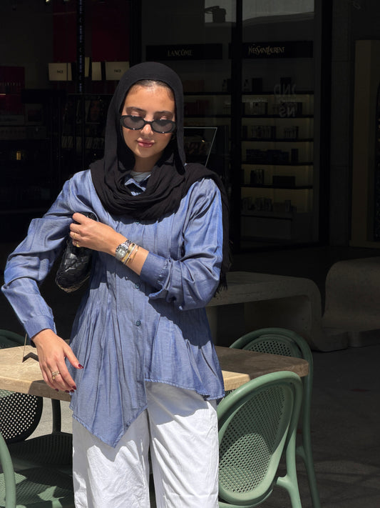 Dreamy Folds Shirt in Indigo