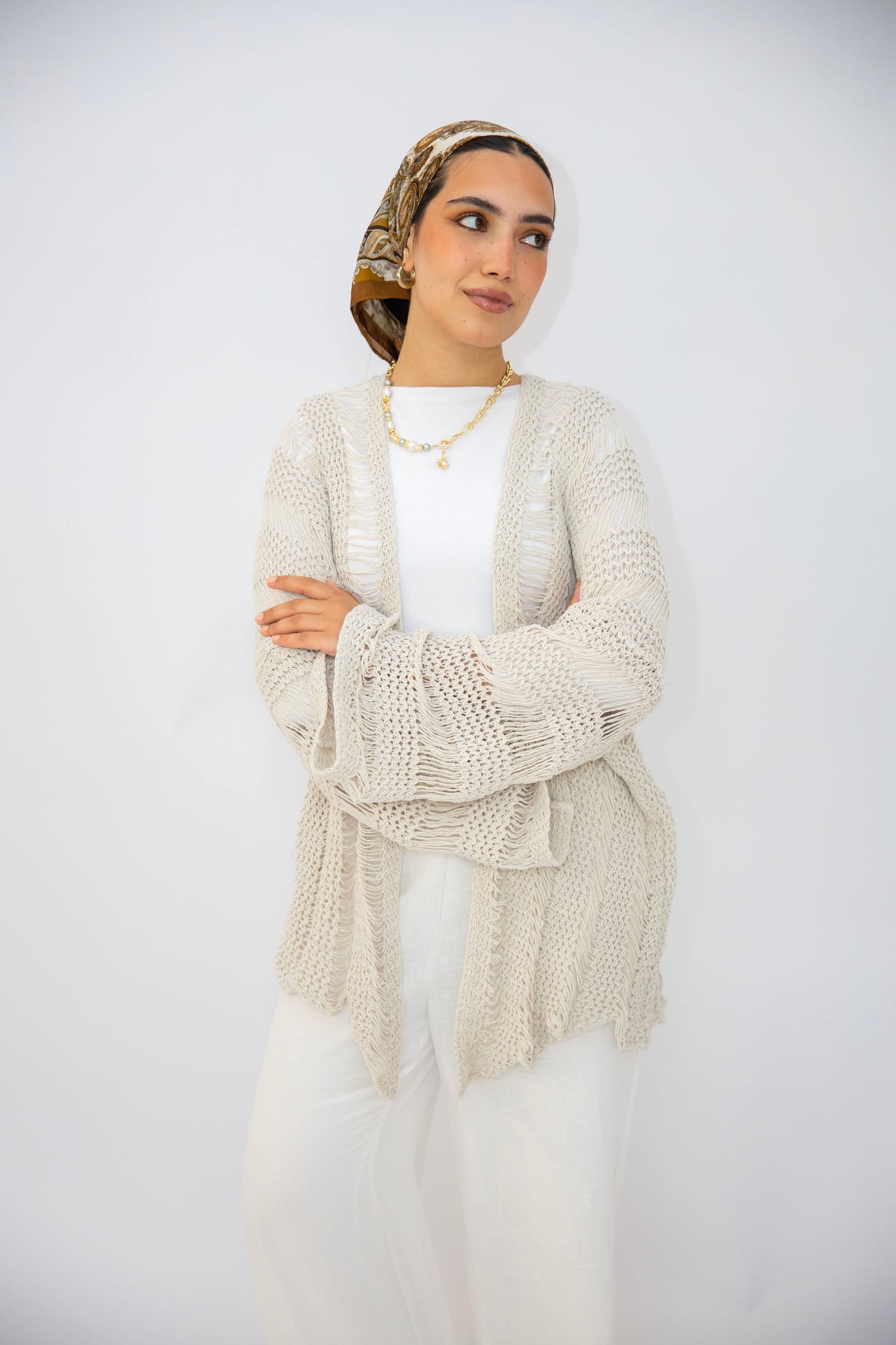 Coastal Crochet Cover-up in Off White