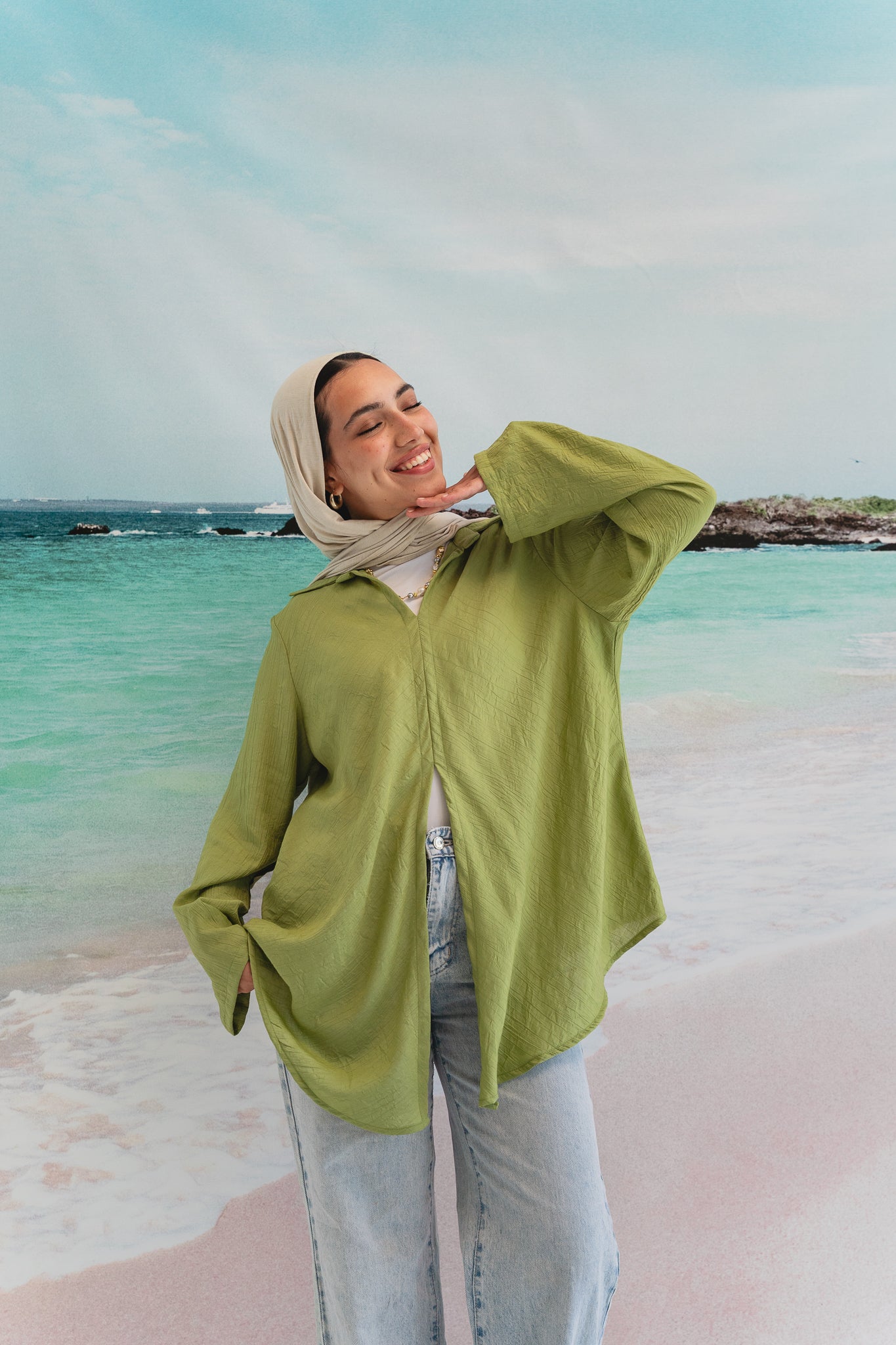 Sea breeze shirt in Pistachio