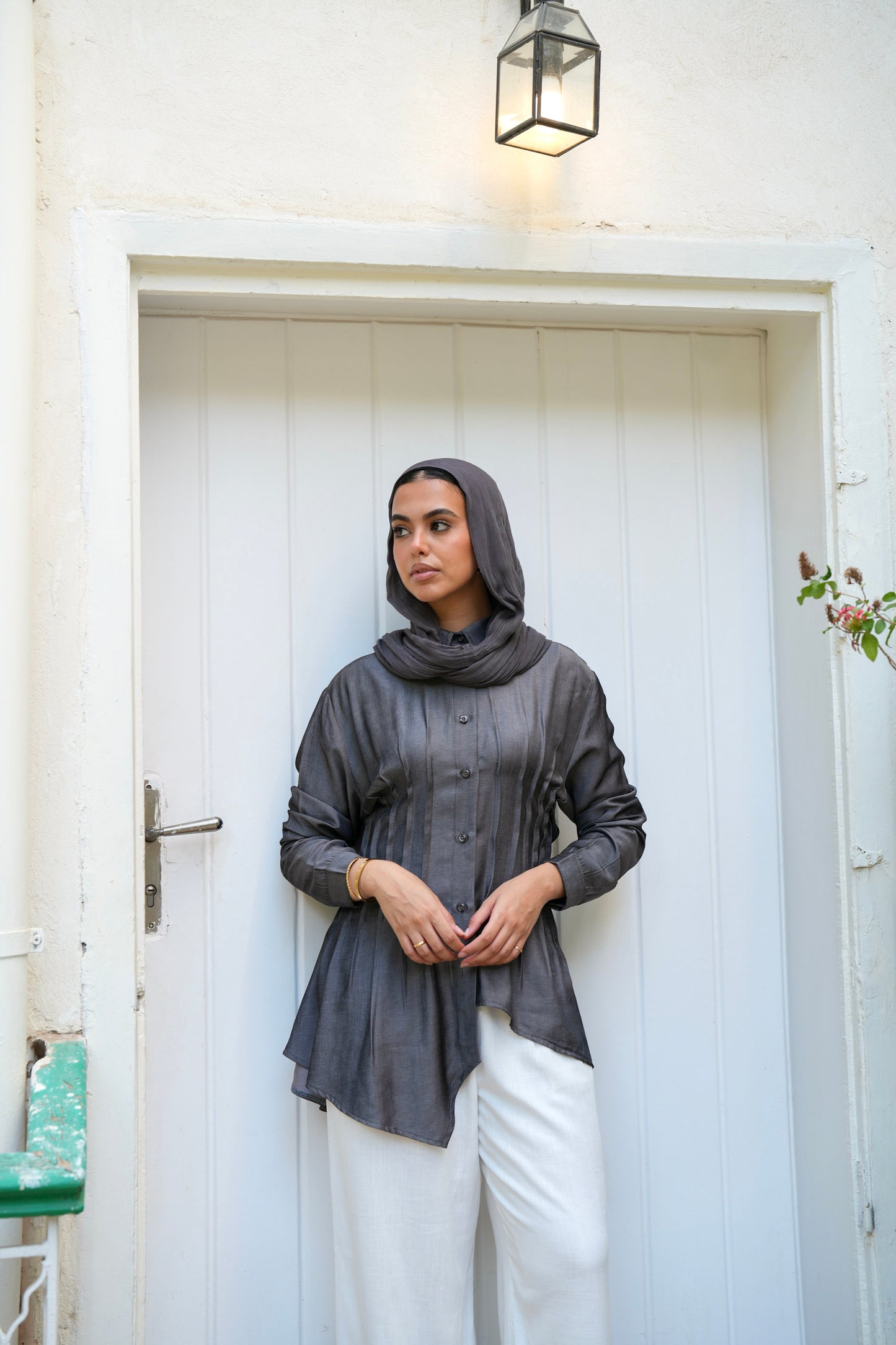 Dreamy Folds Shirt in Charcoal