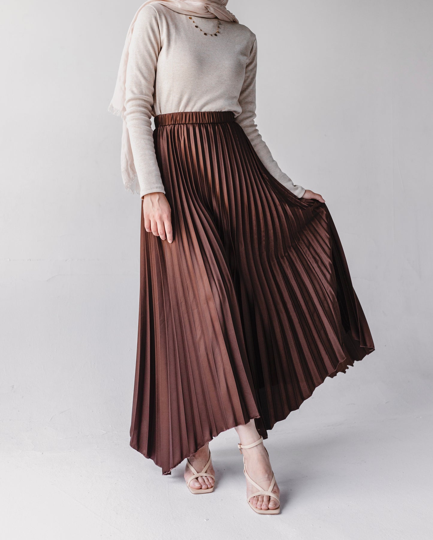 Ash Asymmetrical Skirt in Brown