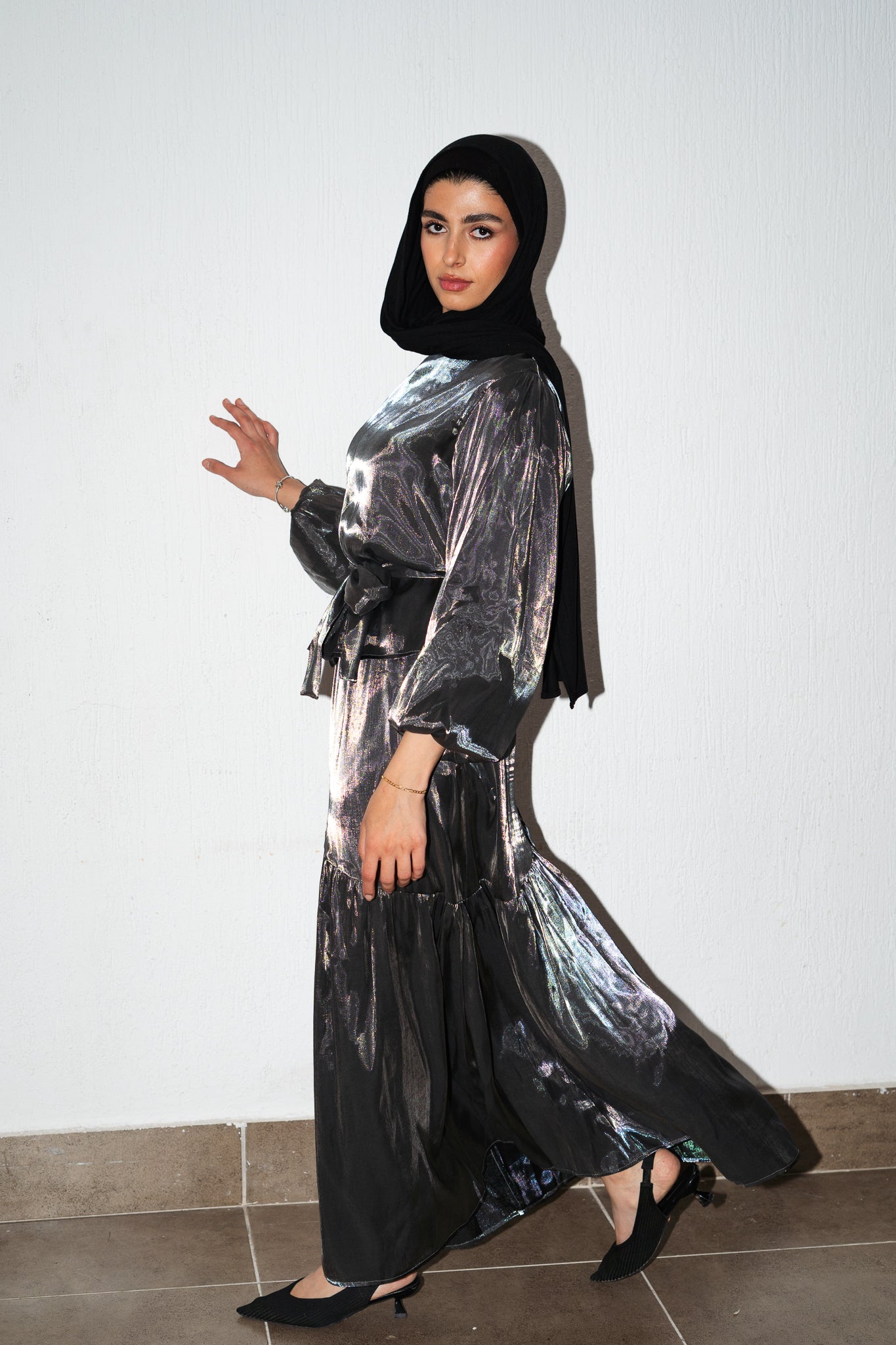 Isla Set in Metallic Silver