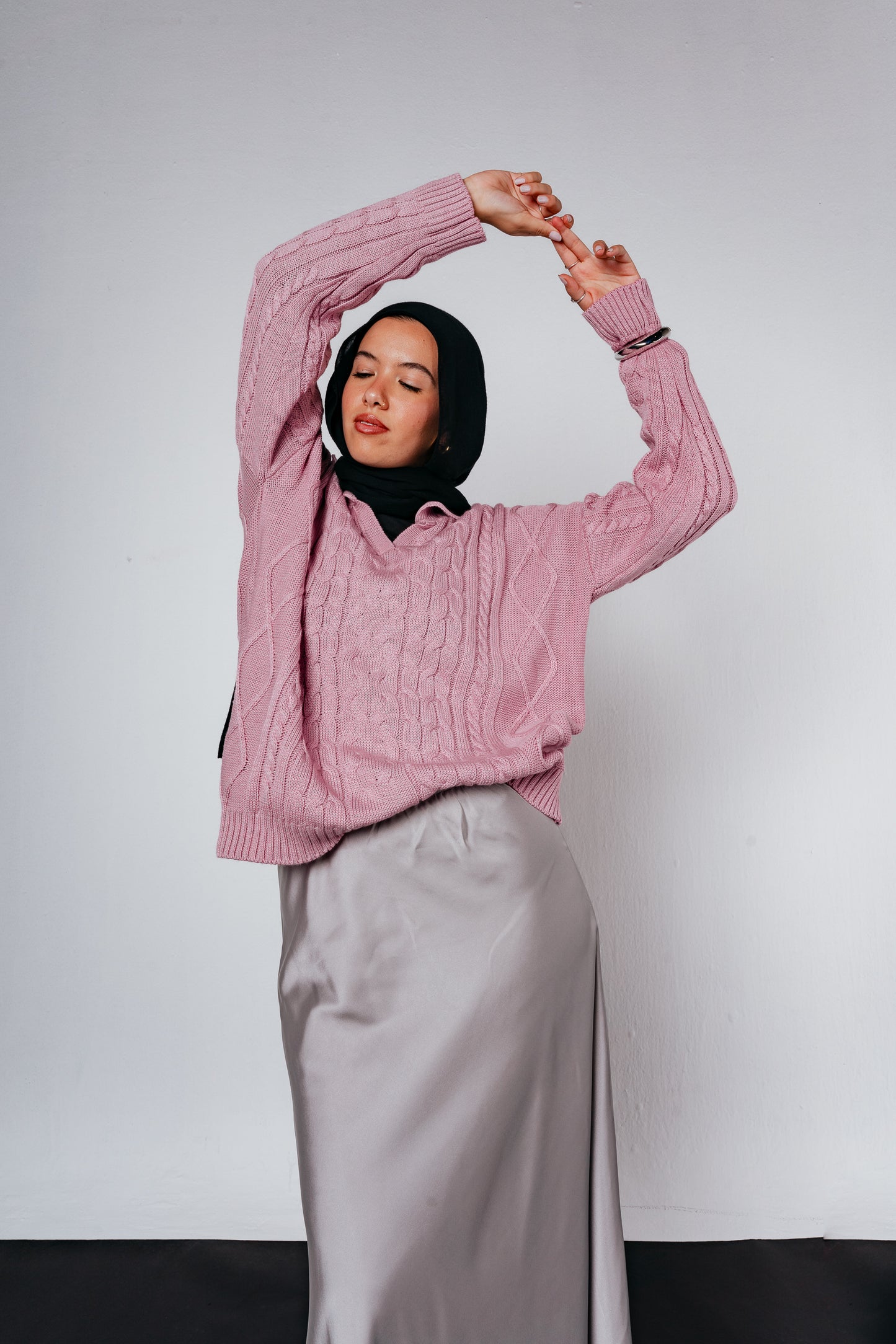 Knit Heaven Pullover in Rose