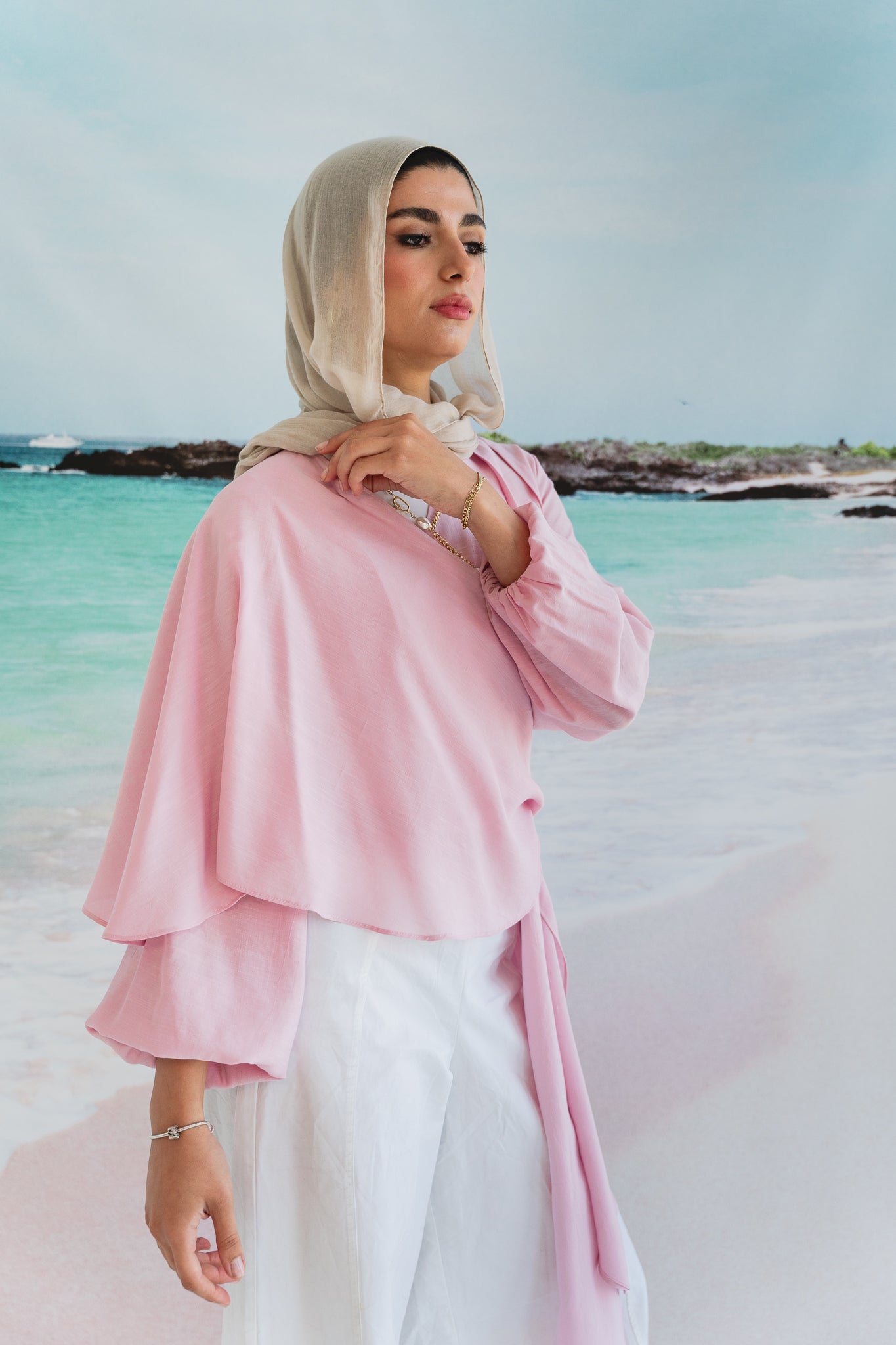 Salty Tie Top in Rose