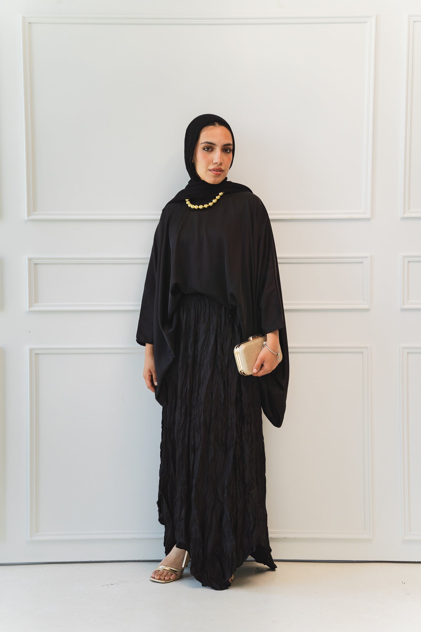 Anne Crushed skirt in Black