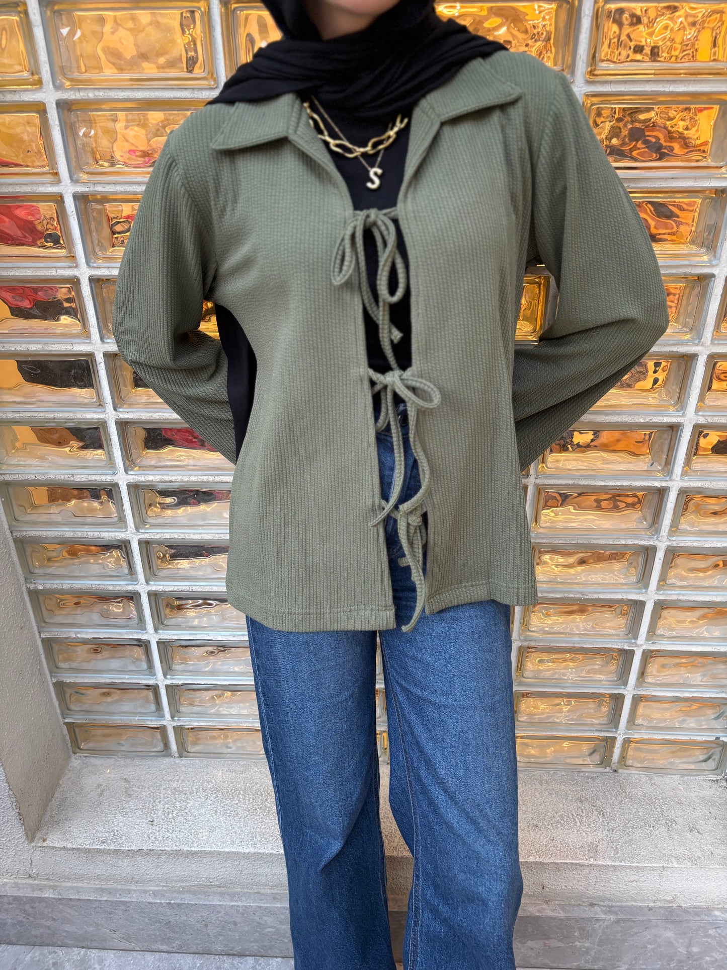 Tied to Go Top in Olive