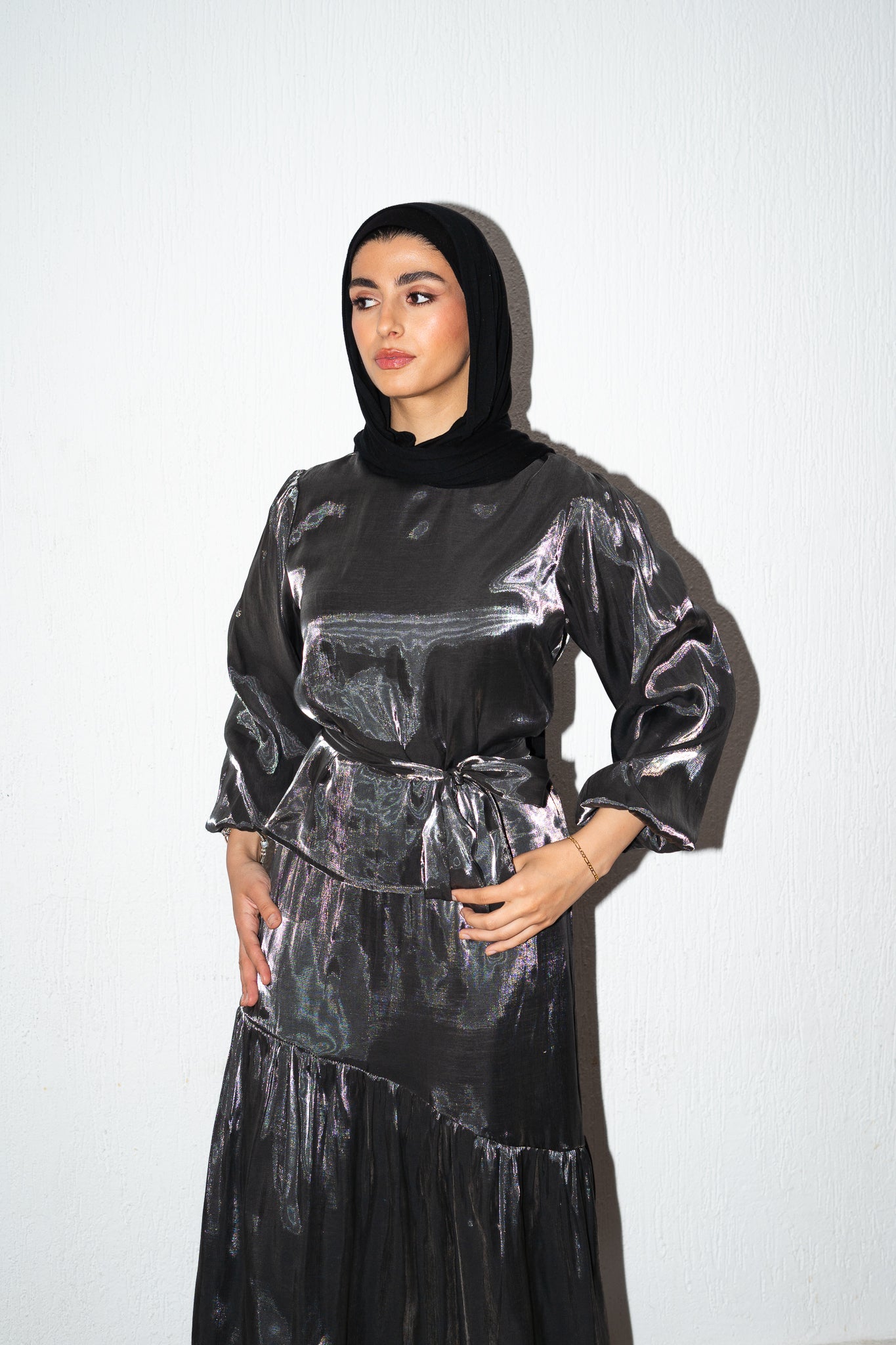 Isla Set in Metallic Silver
