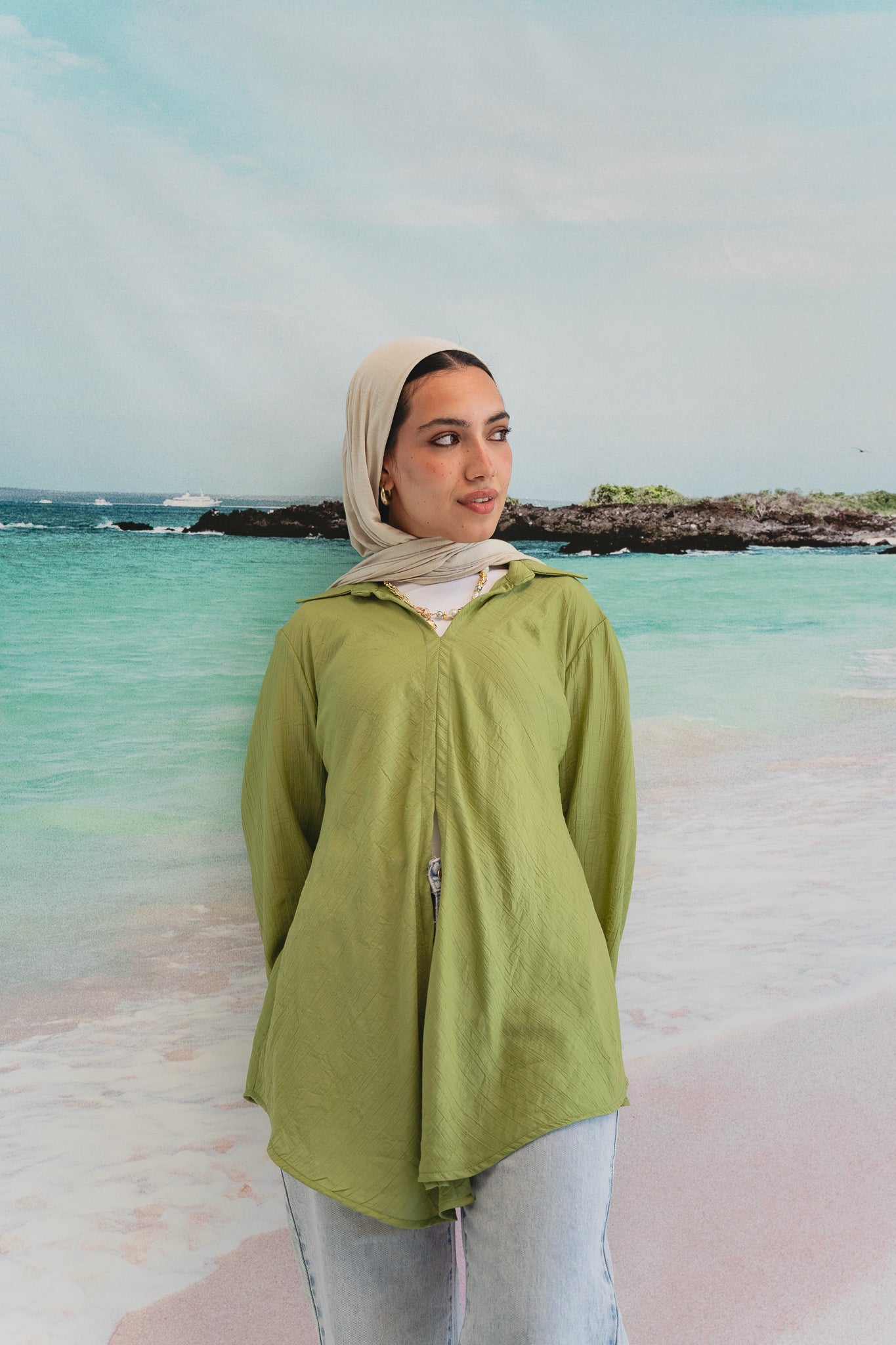 Sea breeze shirt in Pistachio