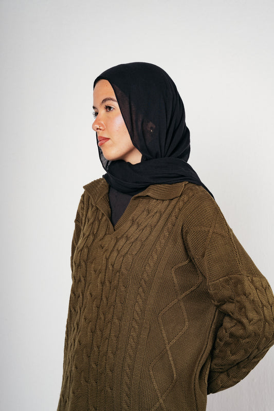 Knit Heaven Pullover in Olive