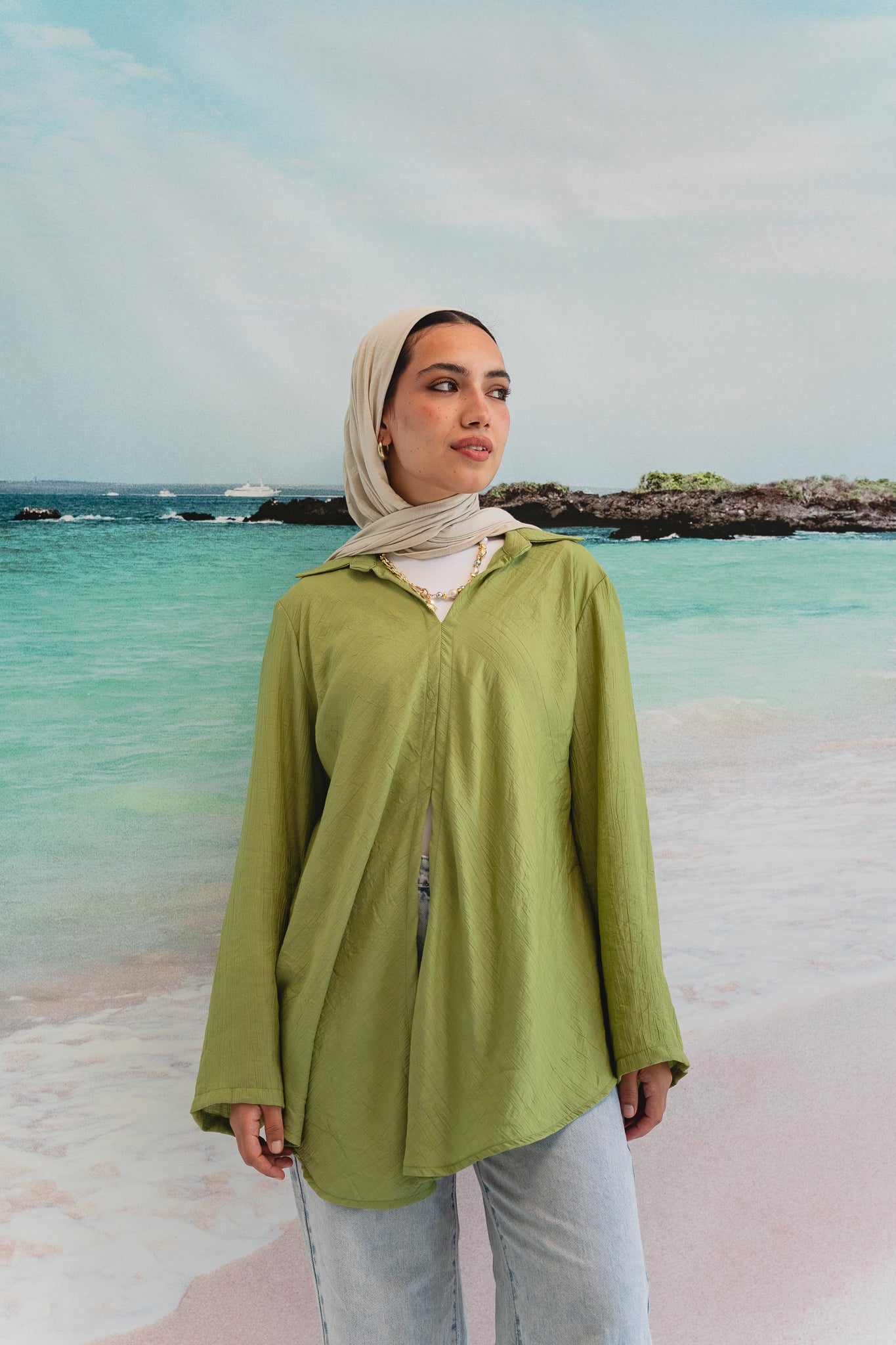 Sea breeze shirt in Pistachio