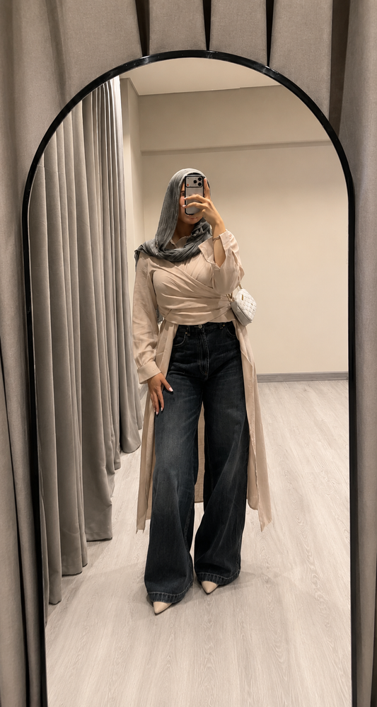 All Around Asymmetric Top in Beige