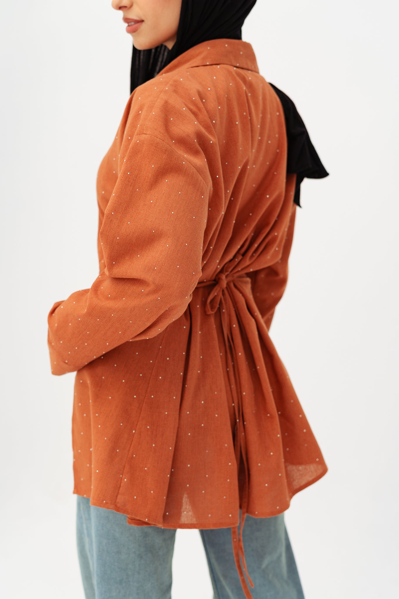 Studded Glam shirt in Rust
