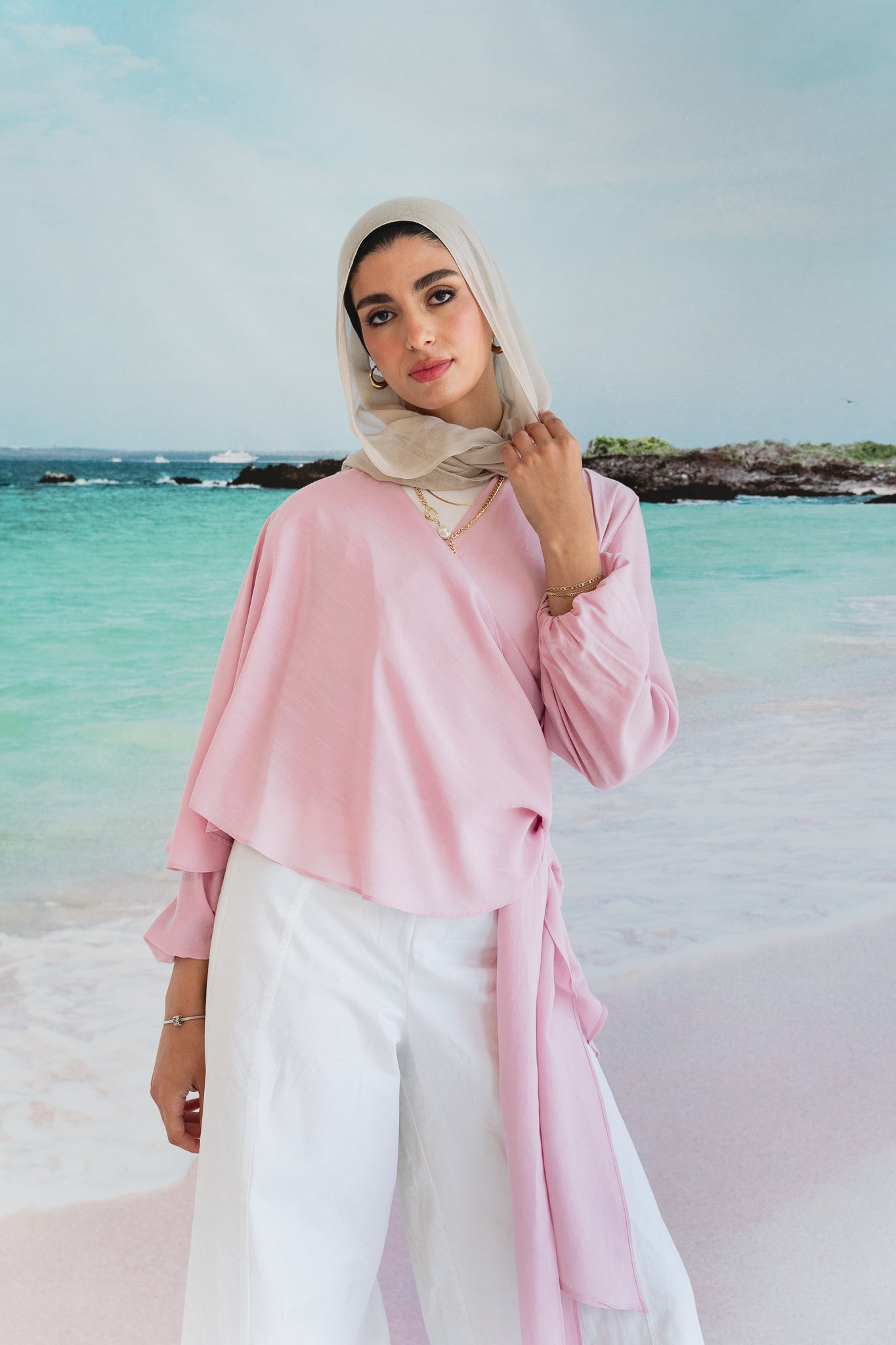 Salty Tie Top in Rose