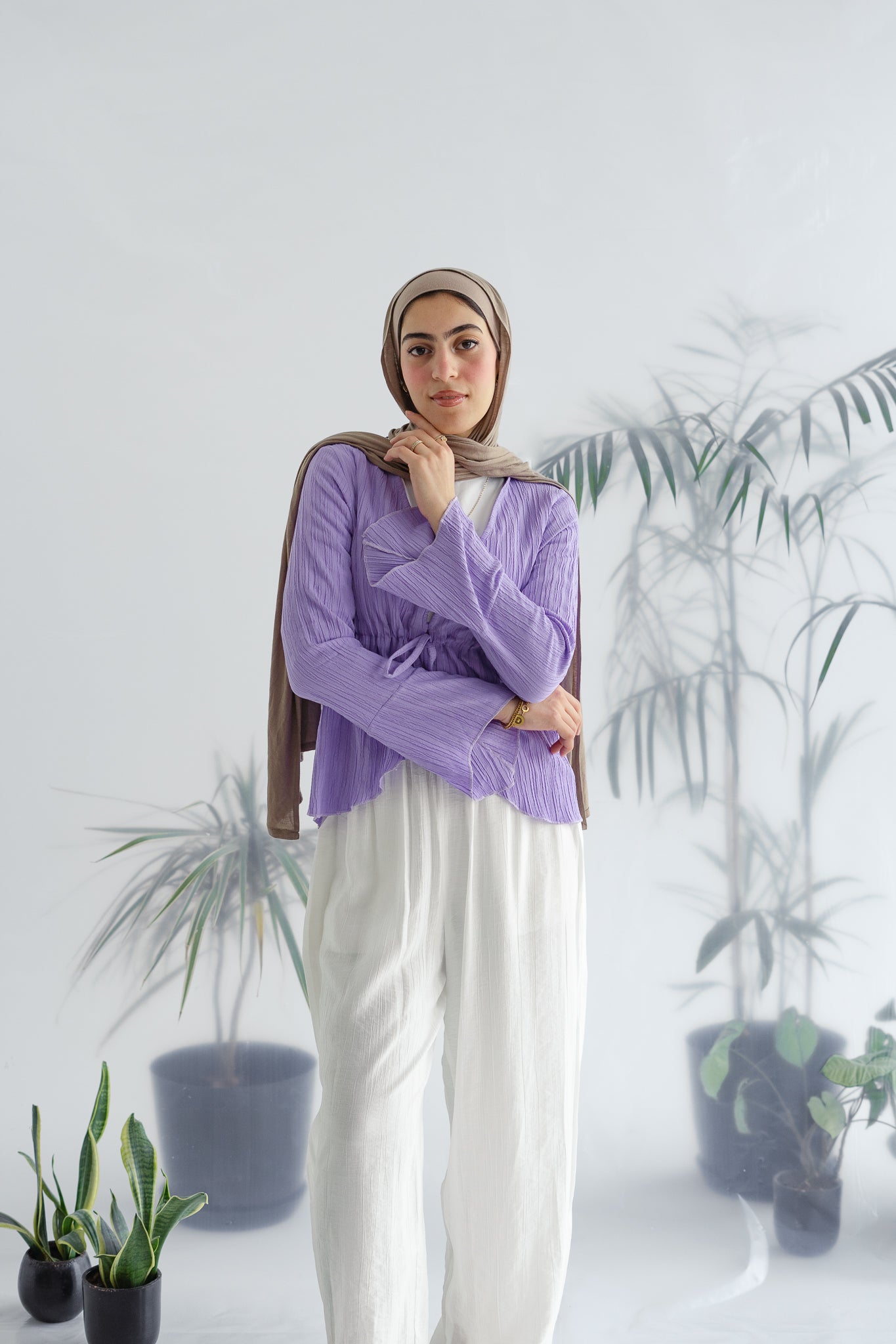 Short celine top in lilac