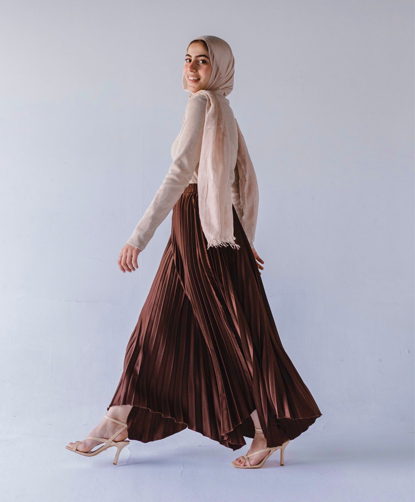 Ash Asymmetrical Skirt in Brown