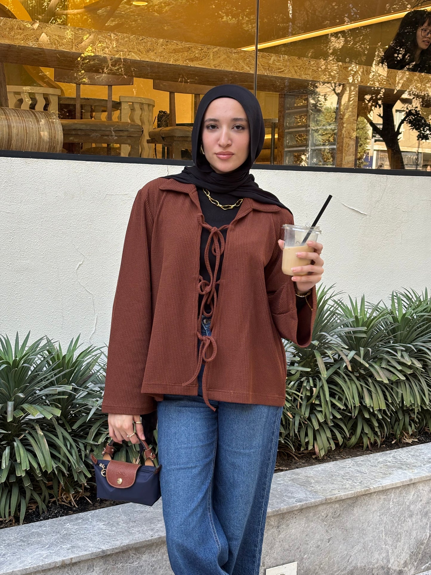 Tied to Go Top in Brick Brown