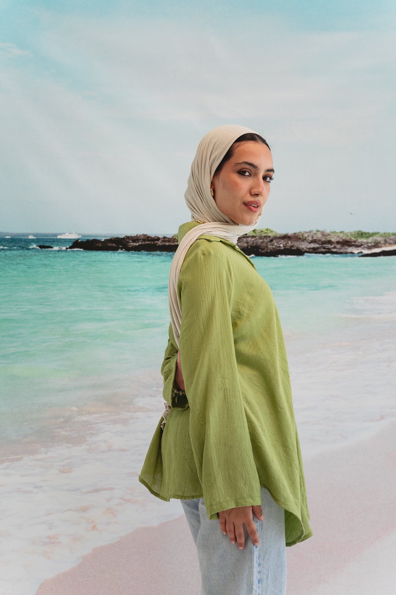 Sea breeze shirt in Pistachio