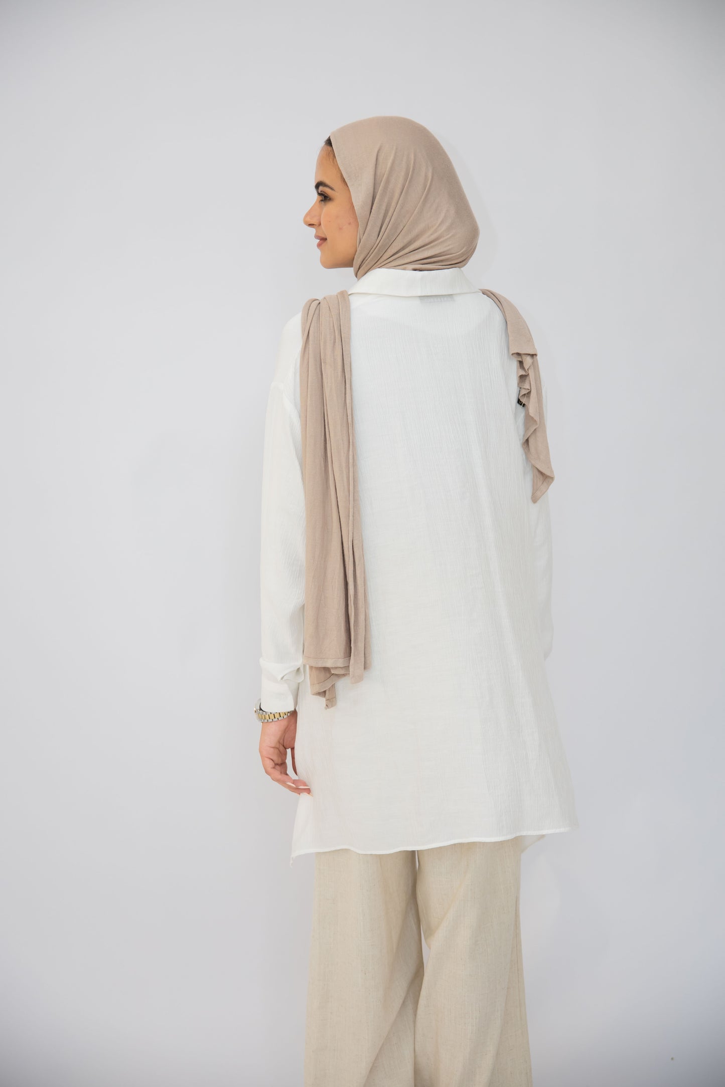 Pleat Lines top in White