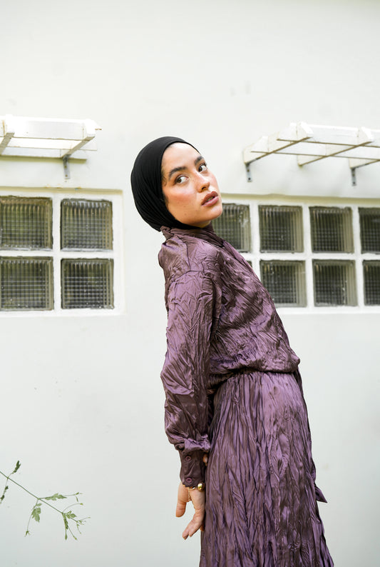 The Anne Top in Mauve Wine
