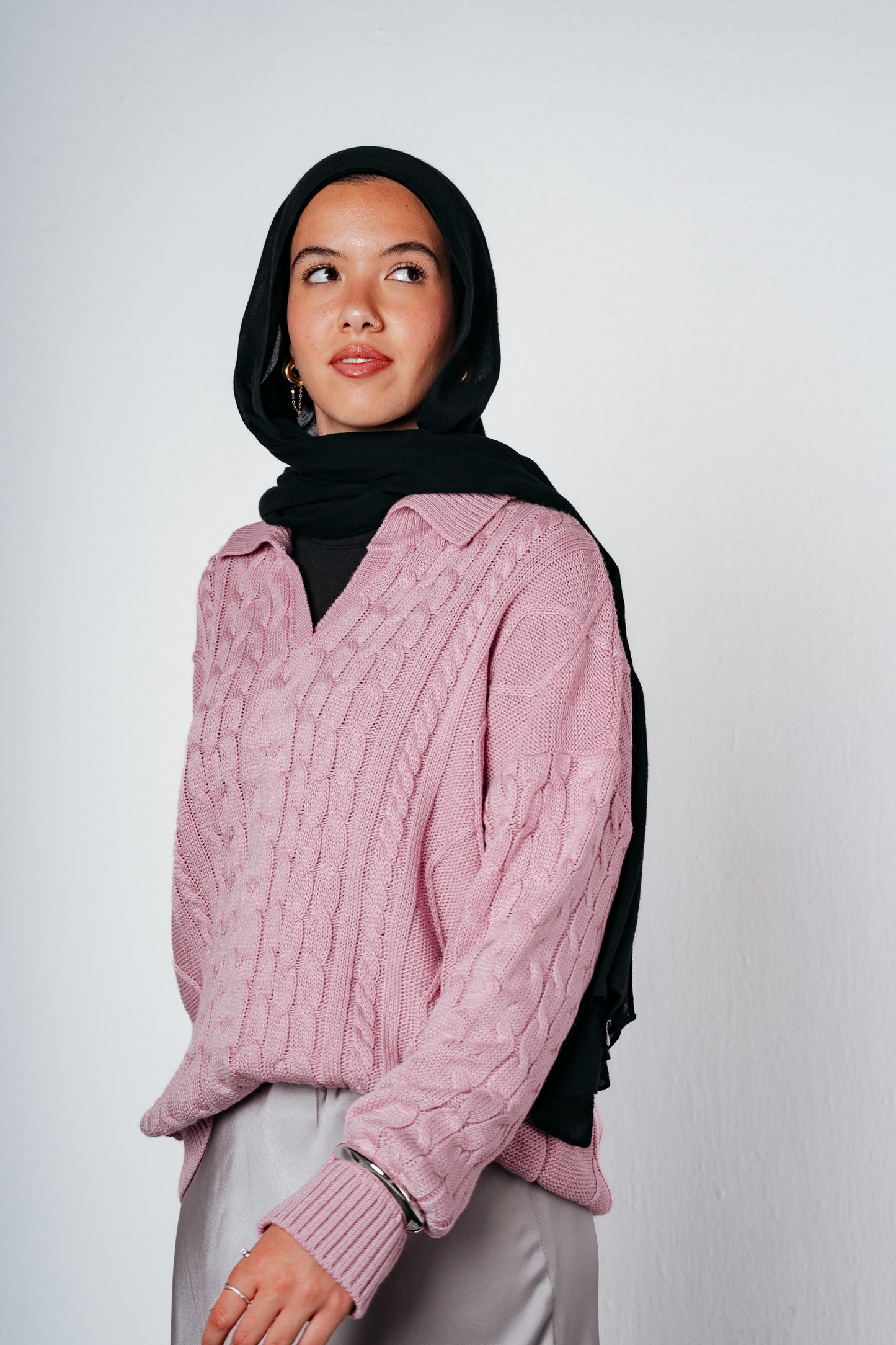 Knit Heaven Pullover in Rose