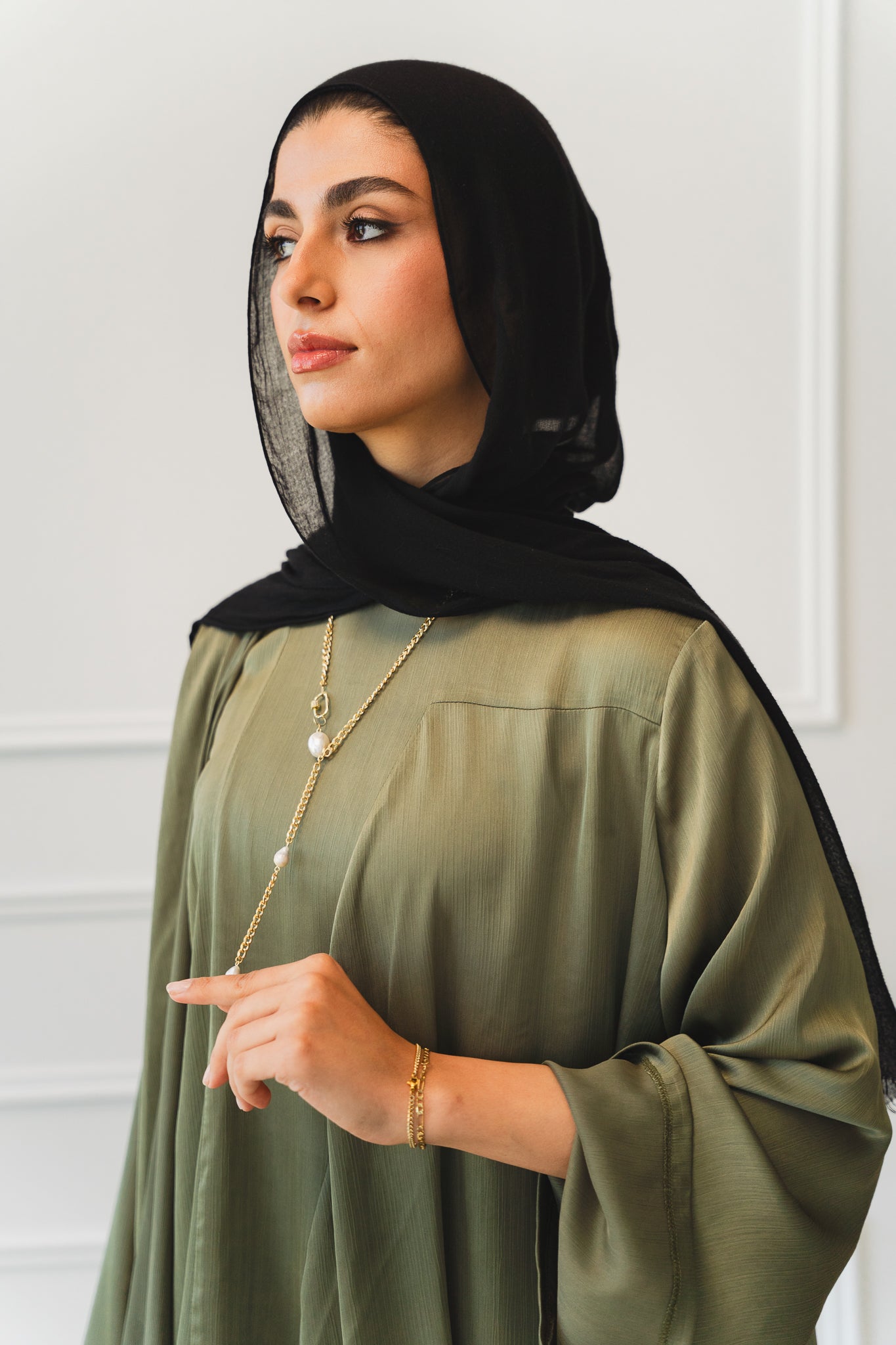 Luxe Drapped Set in Olive