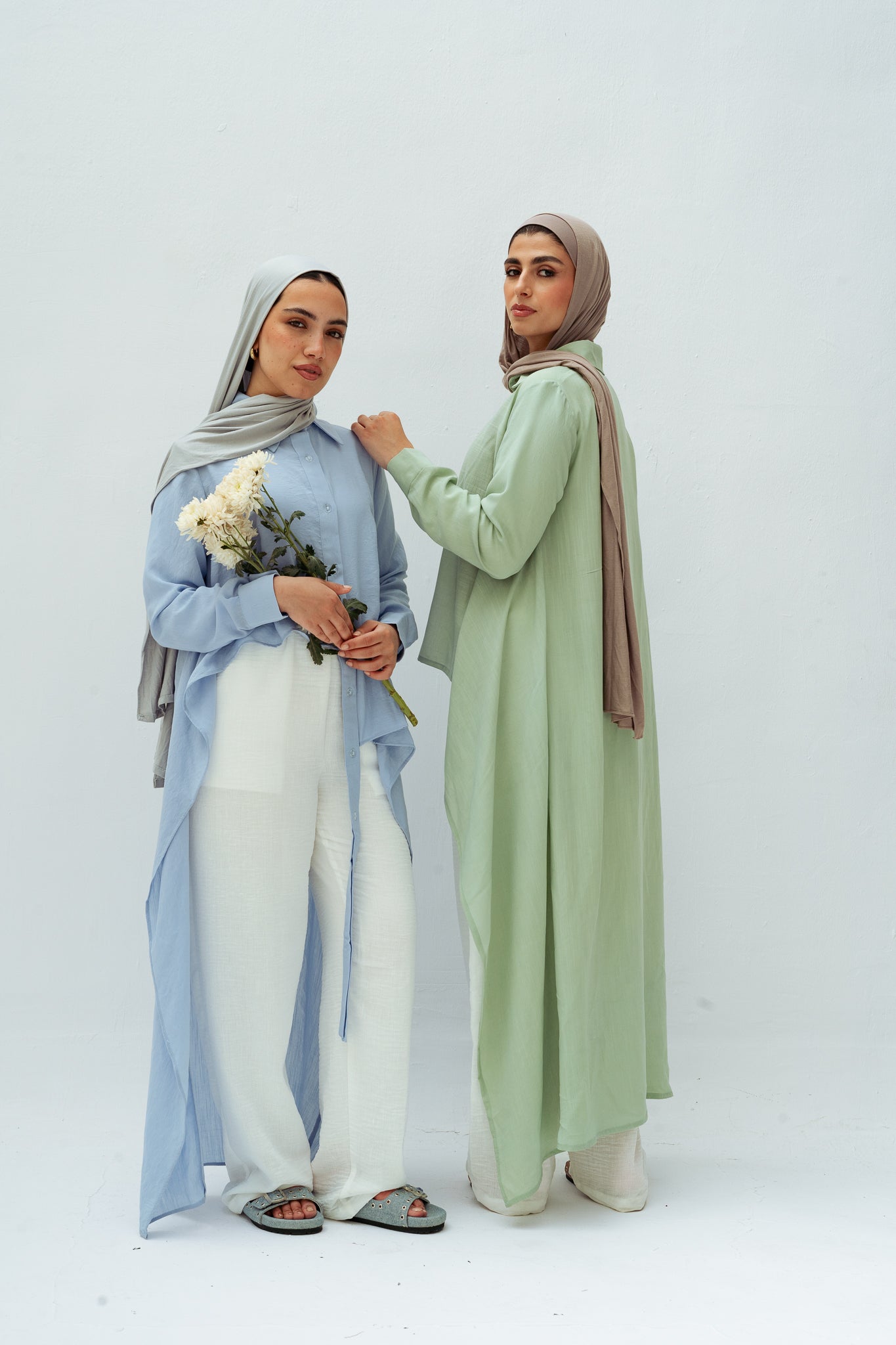 All Around Asymmetric Top in Baby blue