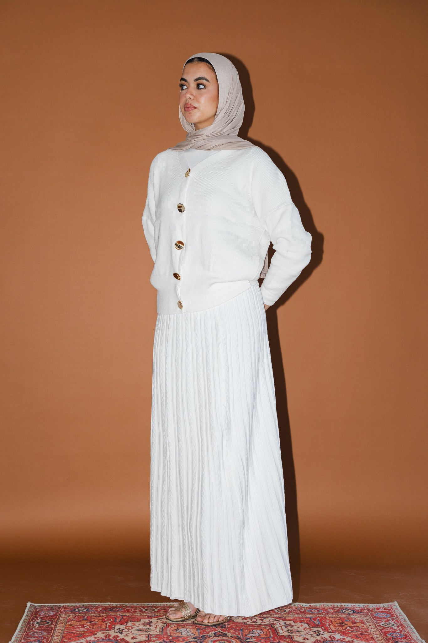 Soft Braids Skirt in White