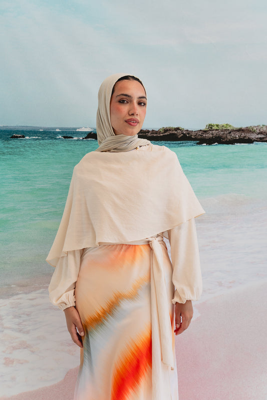 Salty Tie Top in Beige