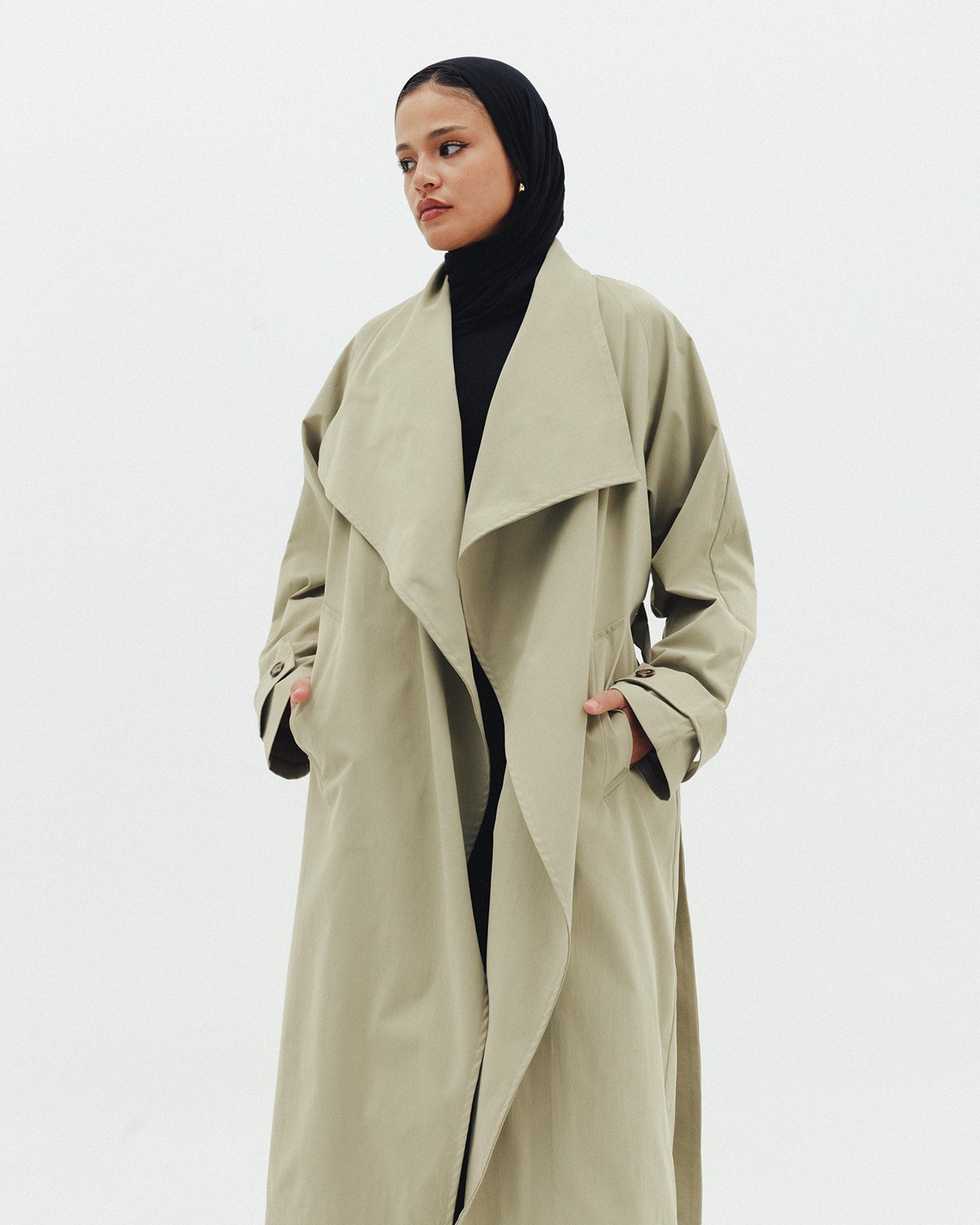 The Timeless Trench Coat in Light Olive