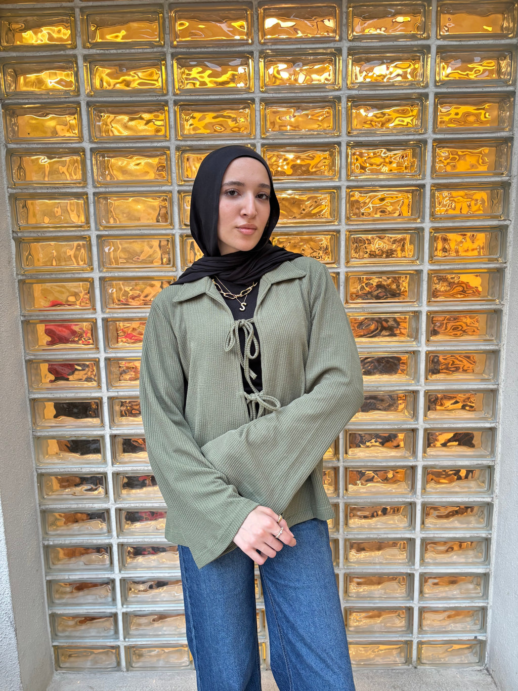 Tied to Go Top in Olive