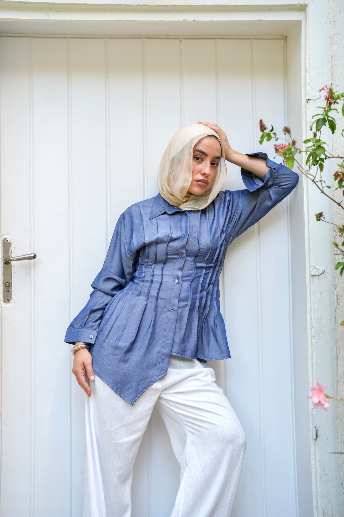 Dreamy Folds Shirt in Indigo
