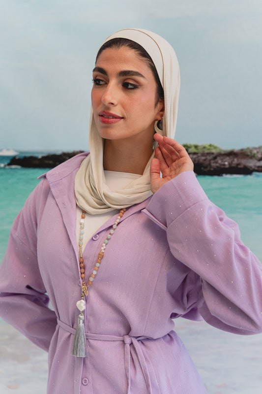 Studded Glam shirt in Lilac