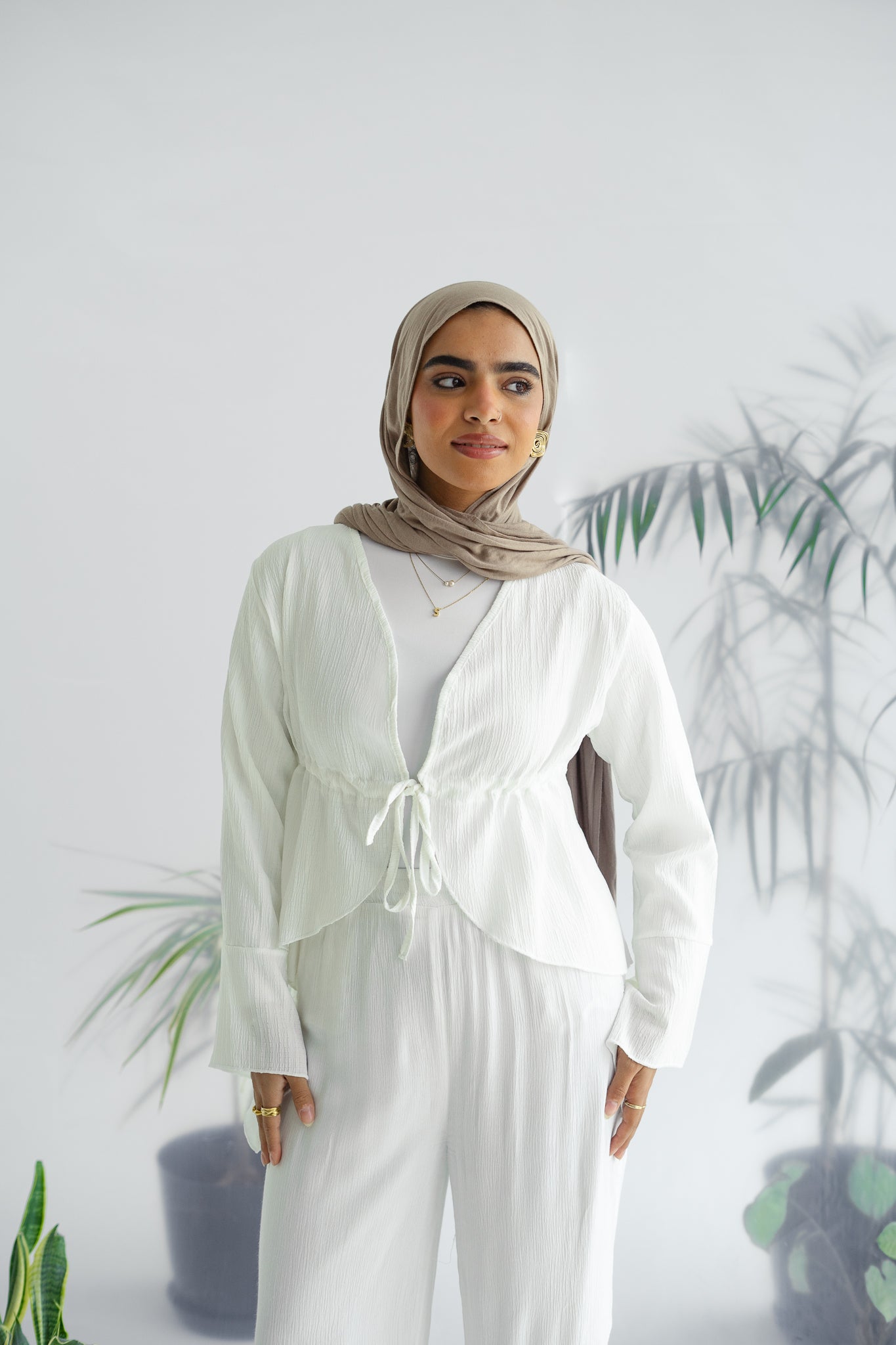 Short celine top in white