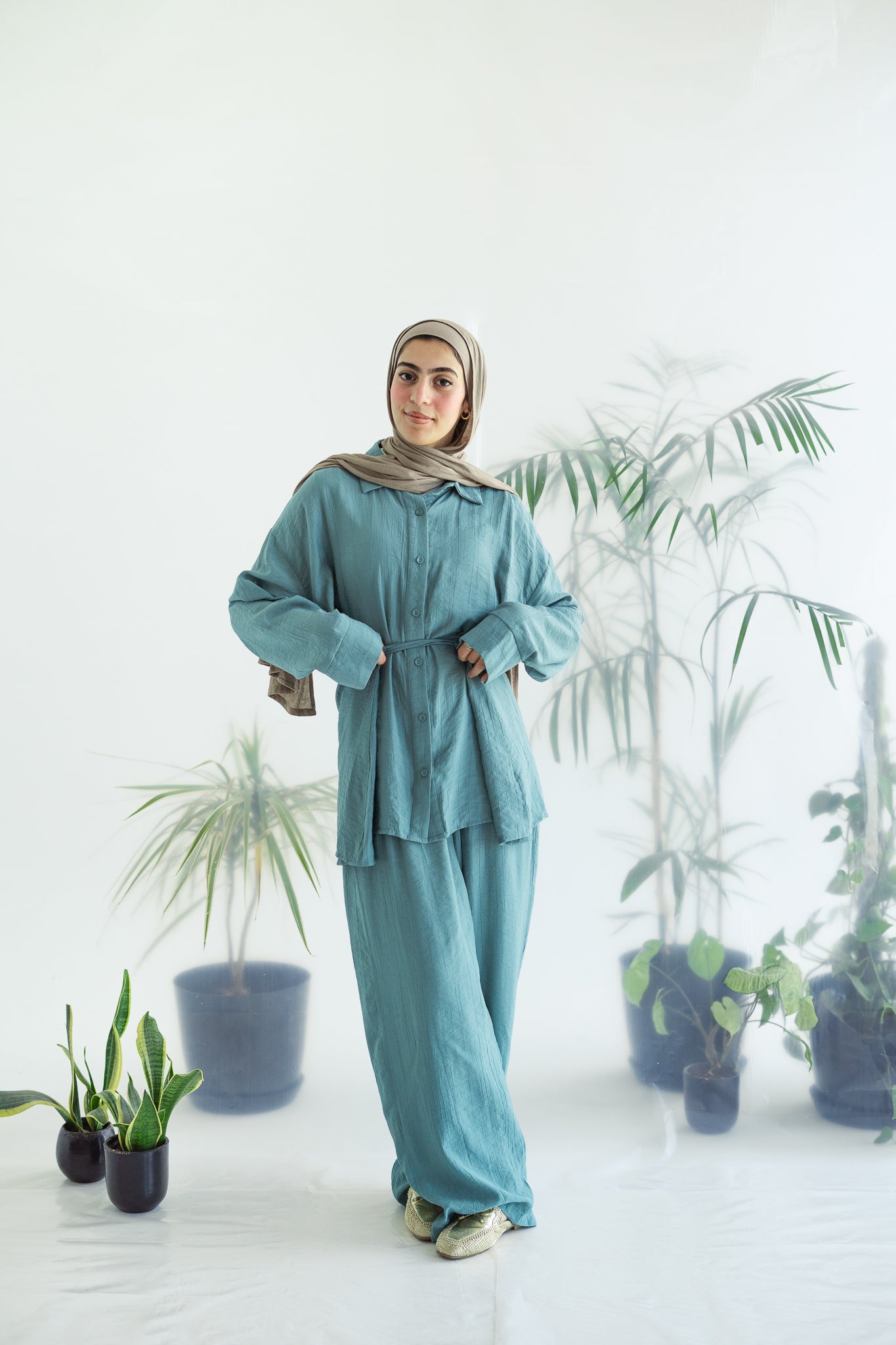 Eva set in soft teal