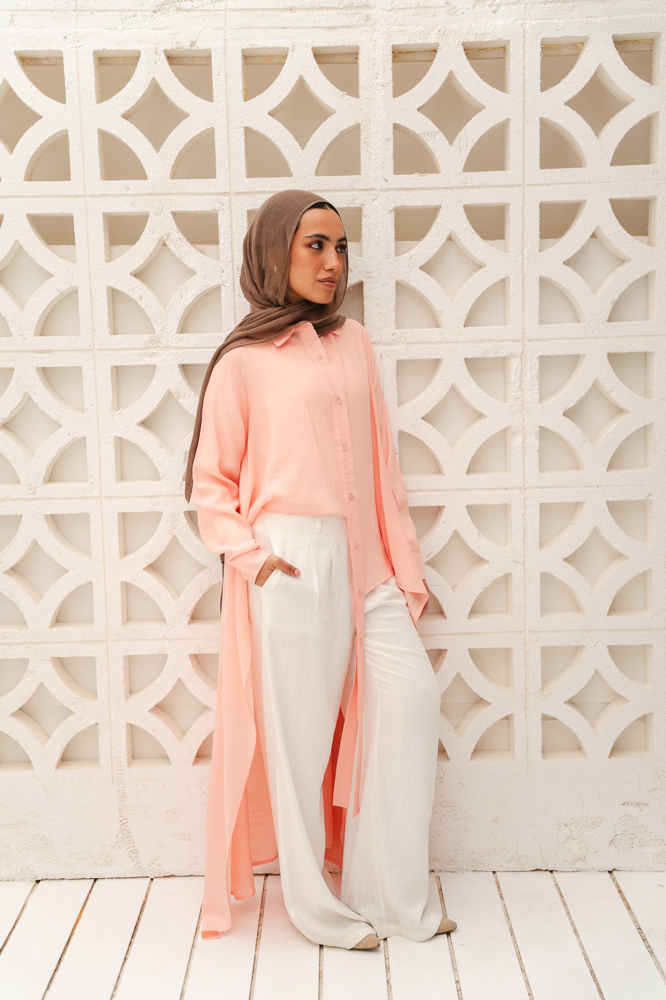 PRE-ORDER All Around Asymmetric Top in Peach