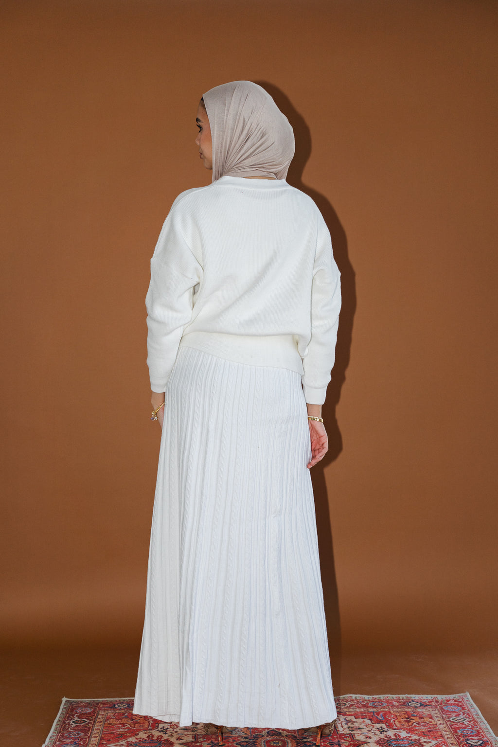 Soft Braids Skirt in White