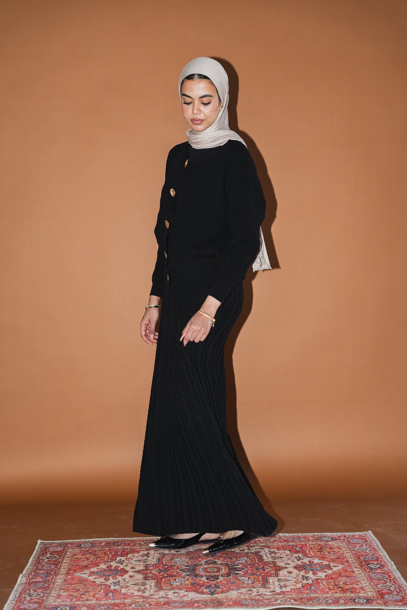 Soft Braids Skirt in Black