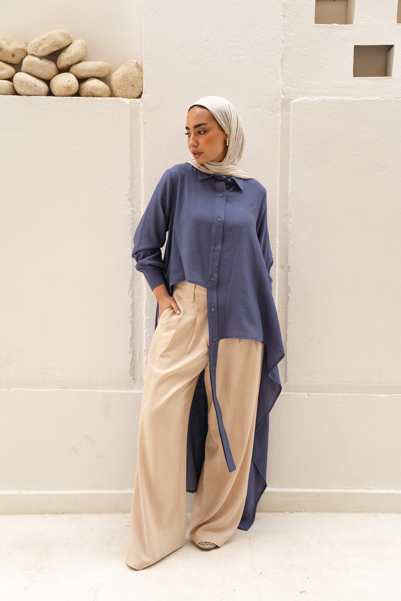 PRE-ORDER All Around Asymmetric Top in Blue