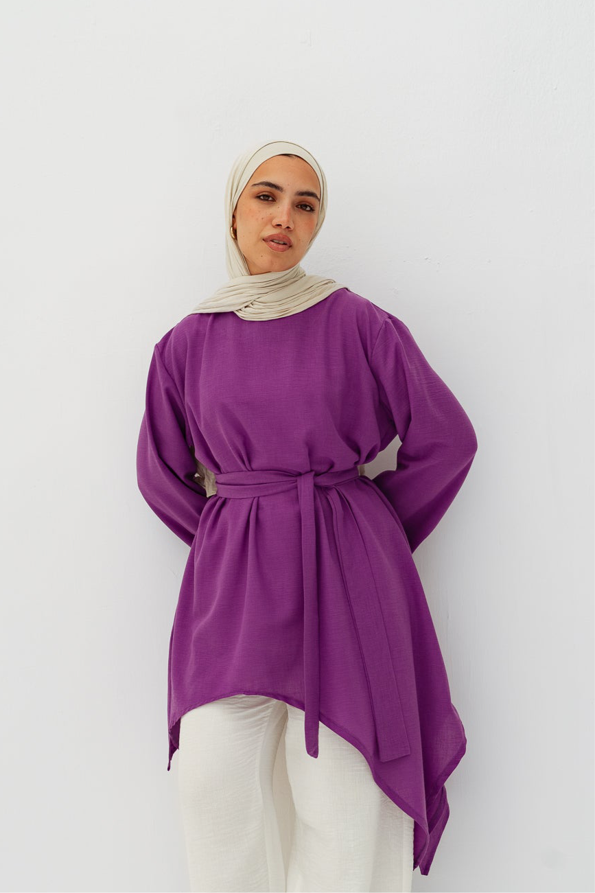 Ella asymmetric top in Purple