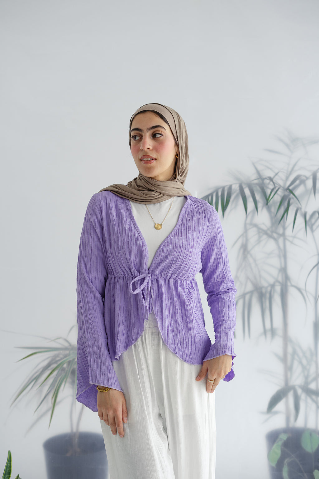 Short celine top in lilac