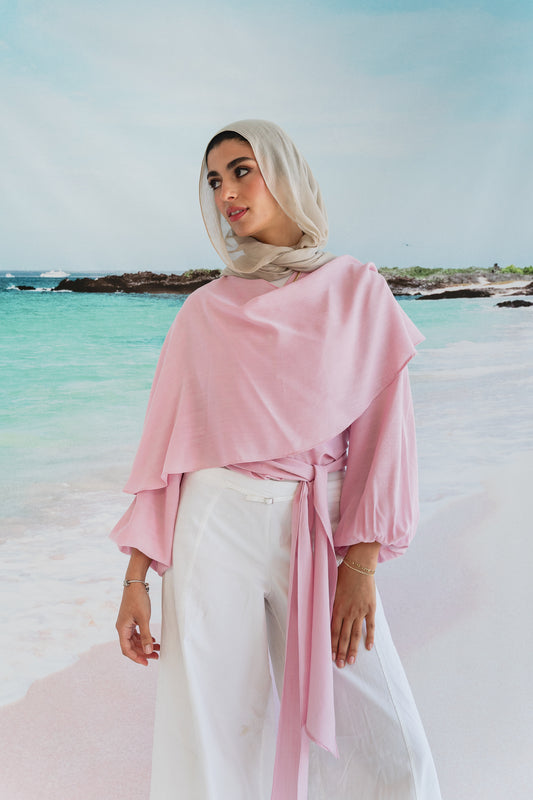 Salty Tie Top in Rose