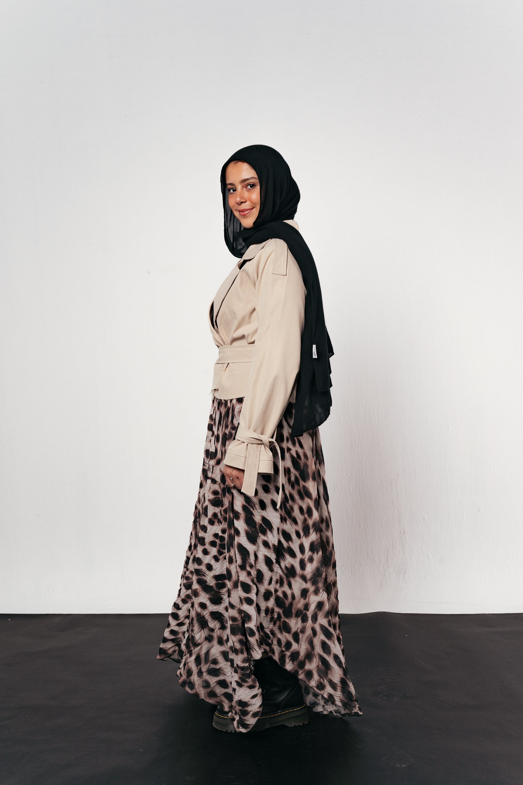 Dusky Dots Crushed Skirt