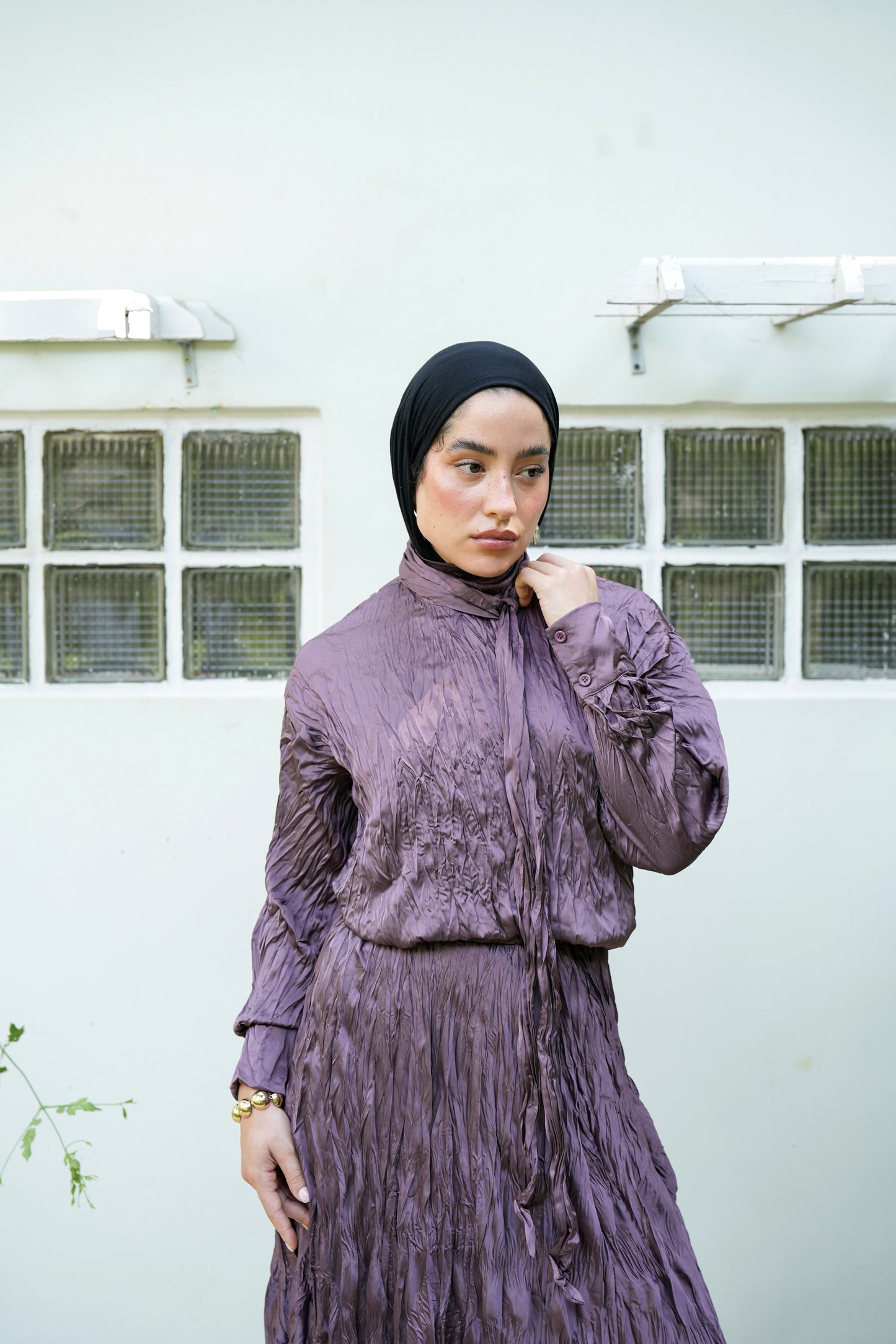 The Anne Top in Mauve Wine