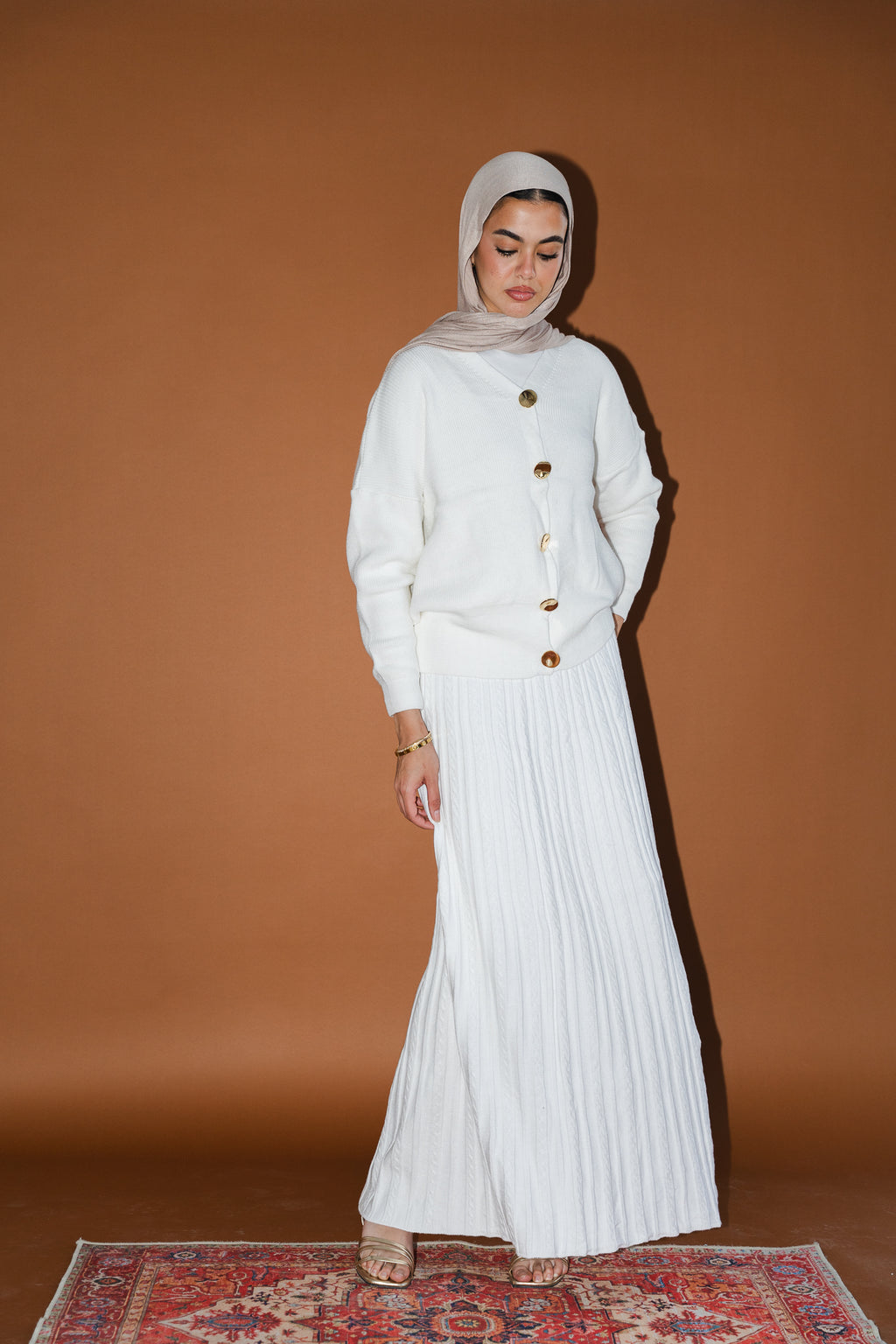 Soft Braids Skirt in White