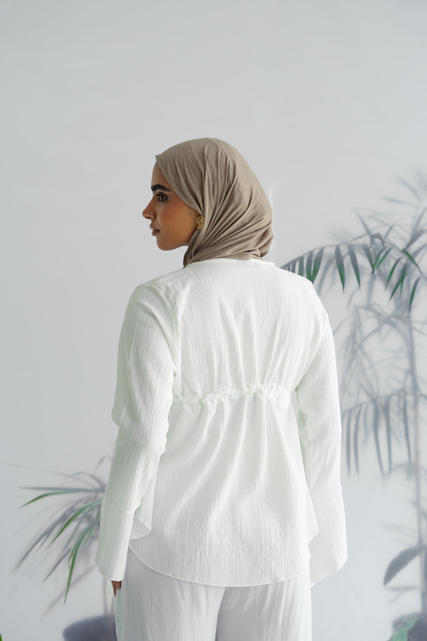 Short celine top in white