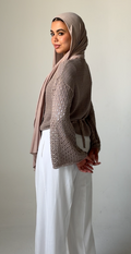 Seashell Wrap Top in Cafe