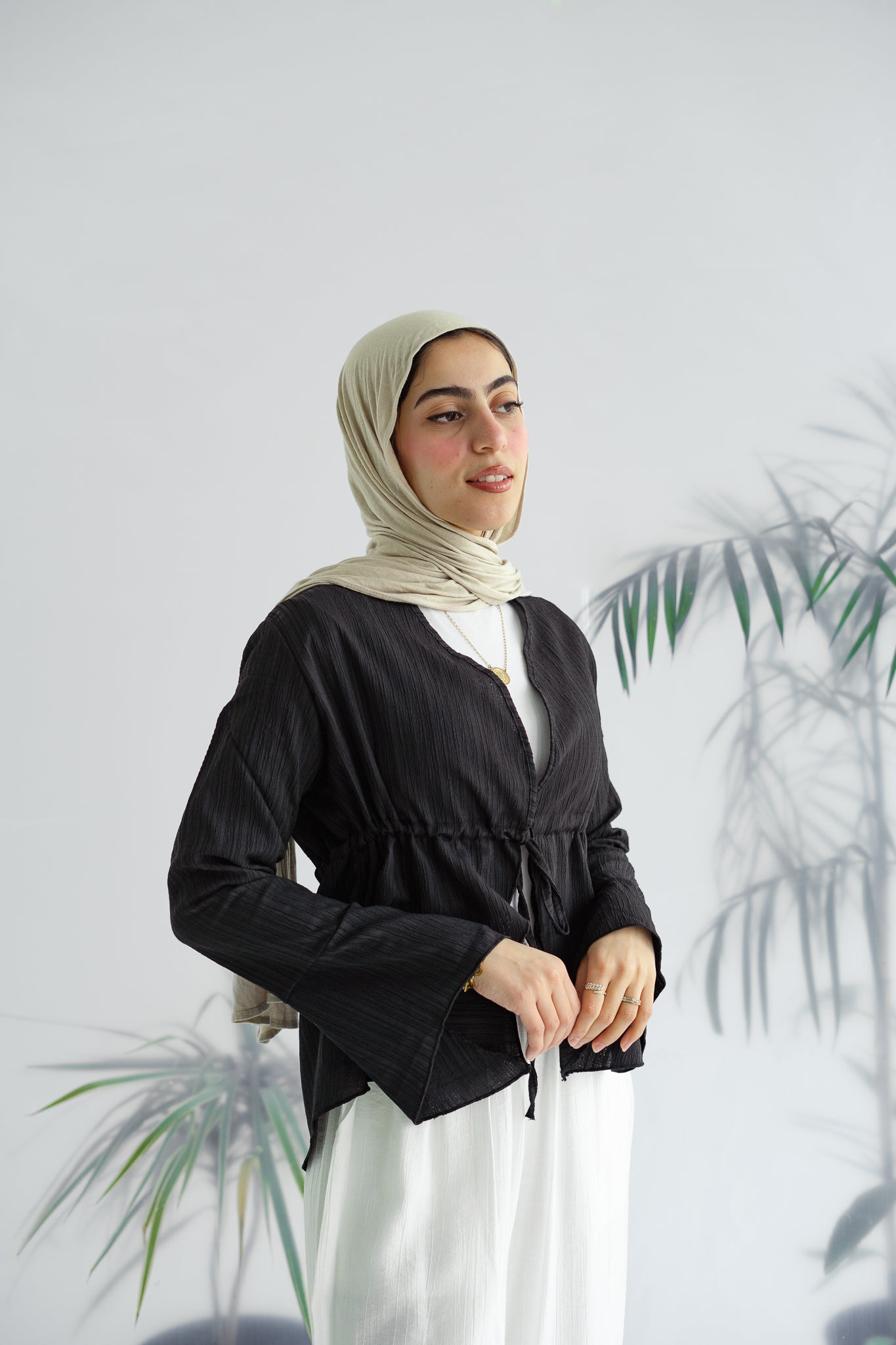 Short celine top in black