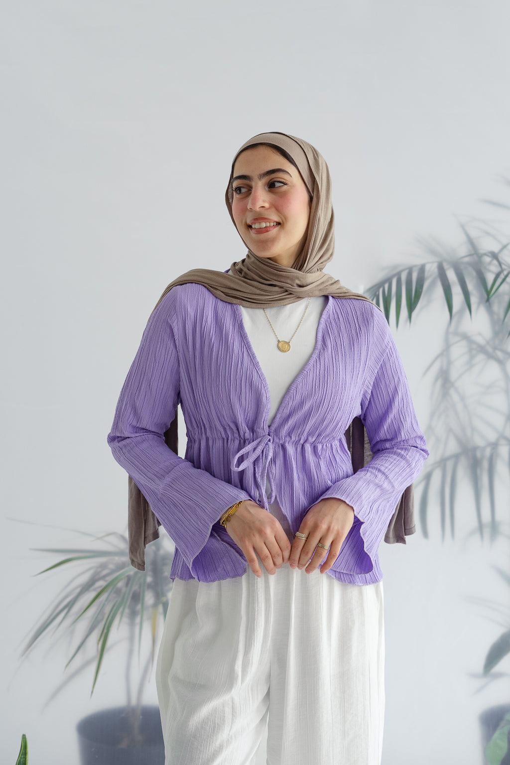 Short celine top in lilac