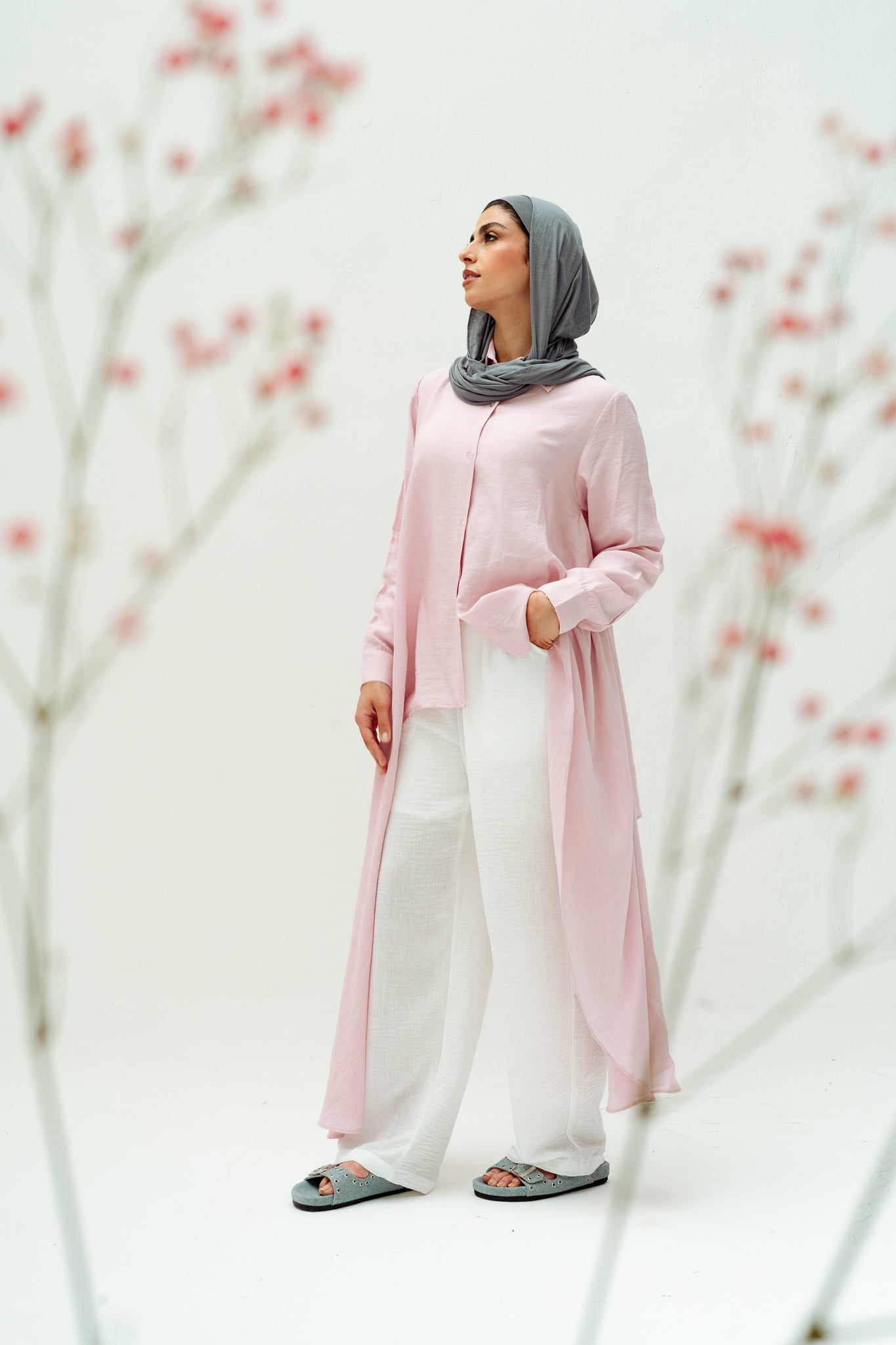 Draped Asymmetrical Top in Rose